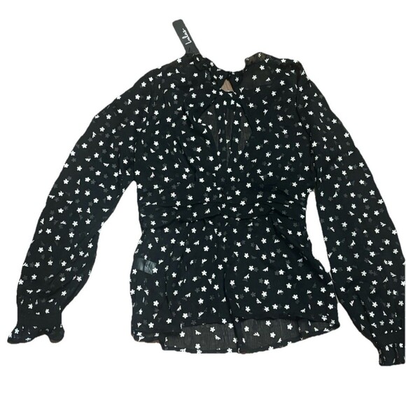 NWT Lulus Embroidered Sheer Long Sleeve Top Womens (M) Romantic Date Blouse $62 - Picture 11 of 13